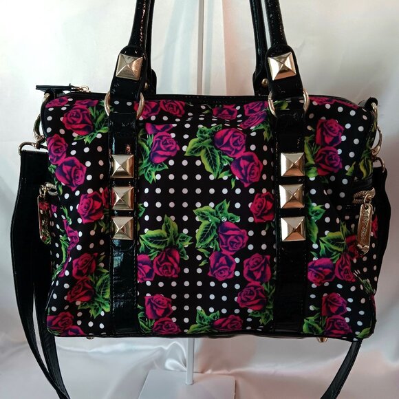 ๐ฅ BETSEY JOHNSON LARGE SATCHEL TOP HANDLE and CROSSBODY BAG โค๏ธ - Picture 9 of 9